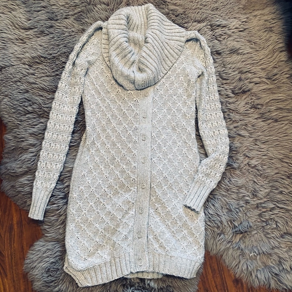 Anthropologie Sparrow Cowl Neck Chunky Knit Cardigan XS